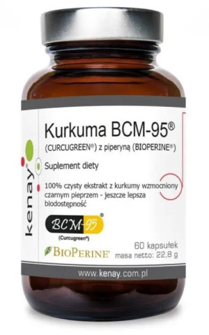 Kenay Kurkuma BCM-95 z Piperyną (60 kapsułek)