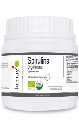 Kenay Spirulina Organiczna (600 tabletek)