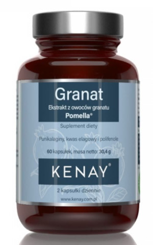 Kenay GRANAT ekstrakty z całych owoców granatu POMELLA - 60 kaps.