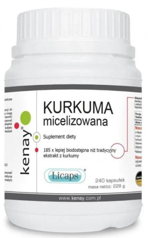 Kenay Kurkuma micelizowana Licaps (240 kapsułek) Capsugel