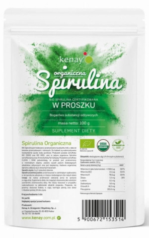 Kenay Spirulina organiczna w proszku (100 g)