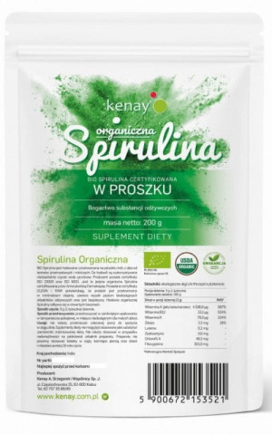 Kenay Spirulina organiczna w proszku (200 g)