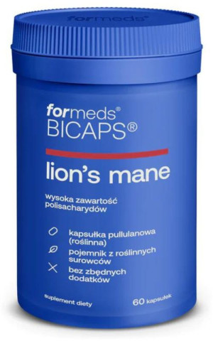 Bicaps Lions Mane soplówka jeżowata 60 kaps Formeds
