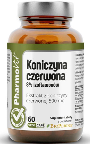 Pharmovit Clean Label Koniczyna czerwona 8% izoflawonów 60 kapsułek