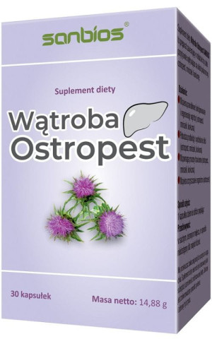 Wątroba Ostropest 30 kapsułek SANBIOS