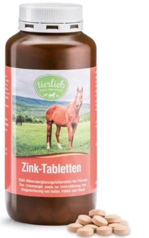 Cynk organiczny dla koni 500 tabl. chelat Tierlieb Sanct Bernhard
