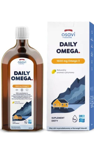 Osavi Daily Omega-3, 1600 mg Omega 3 cytryna 500 ml