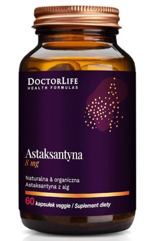 Doctor Life Astaksantyna 8mg naturalna i organiczna z Alg 60 kapsułek