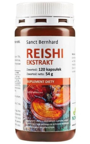 Reishi ekstrakt z grzyba + cynk 120 kaps. Sanct Bernhard