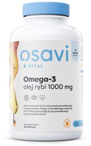Osavi Omega-3 1000mg (Cytryna) 180 kapsułek żelowych