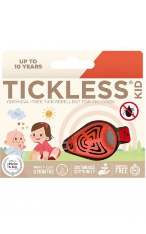 TICKLESS KIDS ORANGE Ultradźwiękowe urządzenie chroniące przed kleszczami dla dzieci