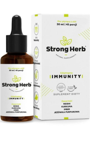 Adaptogeny IMMUNITY (Reishi, kurkuma, imbir, jeżówka) 30 ml Strong Hemp