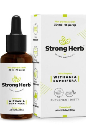 Adaptogeny Ashwagandha WITHANIA SOMNIFERA 30 ml Strong Hemp