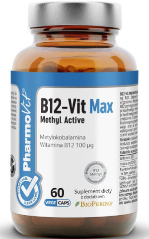 Pharmovit Clean Label B12-Vit Max Methyl Active 60 kapsułek
