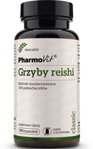 Pharmovit Classic Grzyby reishi Ekstrakt standaryzowany 10% polisacharydów 90 kapsułek