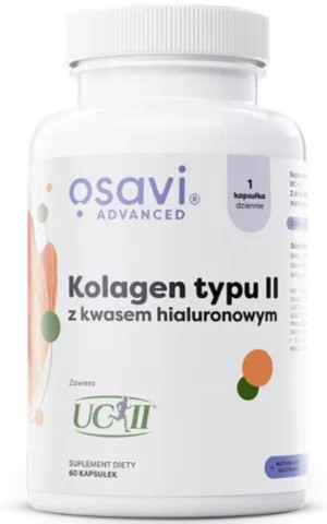 Osavi Kolagen typu II (UC-II) z kwasem hialuronowym + dzika róża 60 kapsułek