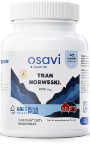 Osavi Tran Norweski cytryna 1000 mg, 60 softgels