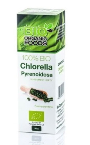 100% BIO Chlorella Pyrenoidosa 80g Bio Organic Foods