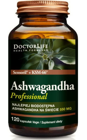 Doctor Life Ashwagandha Professional 550 mg, 120 kapsułek vege