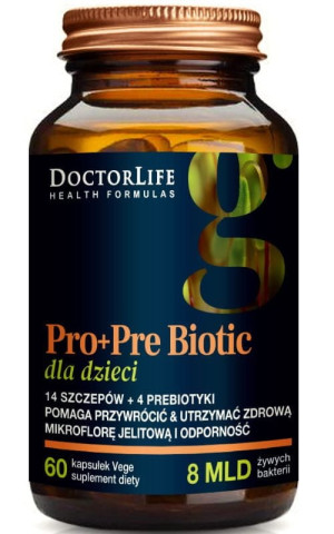 Doctor Life Pro+Pre Biotic dla dzieci 60 kapsułek