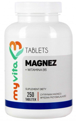 MyVita Magnez + B6 (cytrynian magnezu) 450mg - 250 tabl.