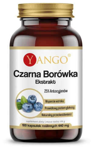 Yango Czarna Borówka 100 kapsułek ekstrakt