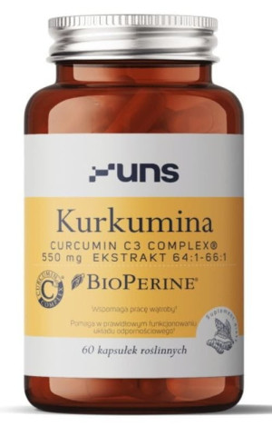 Kurkumina curcumin C3 komplex 550mg 60 kapsułek UNS