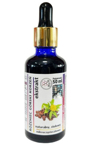 Różeniec górski korzeń wyciąg Mikrocząsteczkowy 50ml Organis