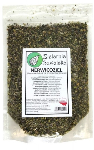Zioła Nerwicoziel 200g Mieszanka ziołowa wg przepisu Ojca Klimuszki Zielarnia Suwalska