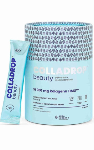 Aura Herbals Colladrop Beauty 10000 mg kolagen morski HMG ananas 30 saszetek