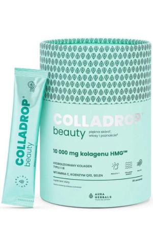Aura Herbals Colladrop Beauty 10000 mg kolagen morski HMG mojito 30 saszetek