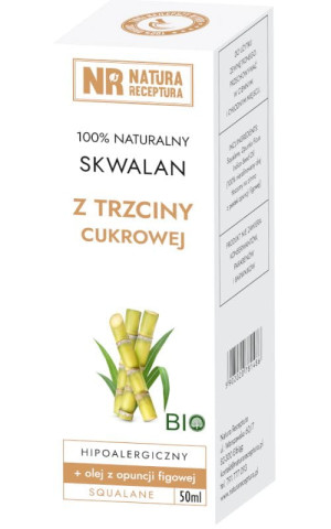 Skwalan z trzciny cukrowej 50ml NATURA RECEPTURA