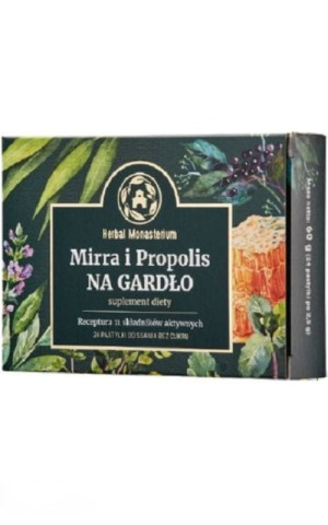 Mirra i Propolis na gardło do ssania 24 pastylki, Herbal Monasterium