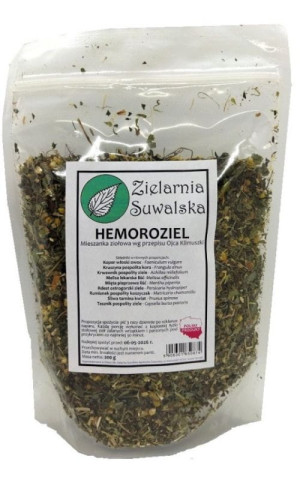 Zioła Hemoroziel 200g Mieszanka ziołowa wg przepisu Ojca Klimuszki Zielarnia Suwalska