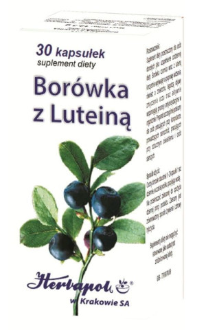 Borówka z Luteiną 30 kaps. HERBAPOL KRAKÓW