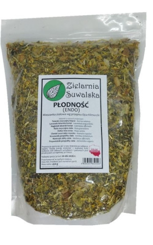 Zioła Płodność ENDO - mieszanka ziołowa wg przepisu ojca Klimuszki 450g Zielarnia Suwalska