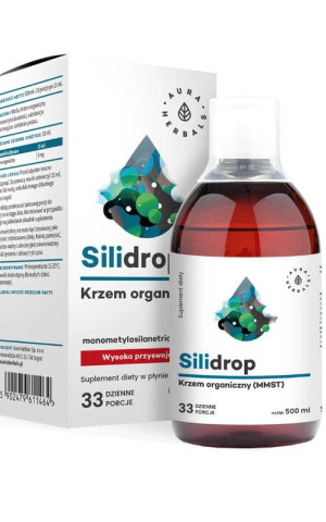 Silidrop, krzem organiczny MMST, płyn 500 ml Aura Herbals