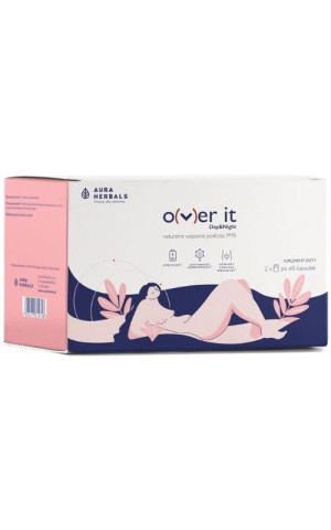 Aura Herbals O(v)er it Day & Night (naturalne wsparcie podczas PMS) 2x 60 kaps.