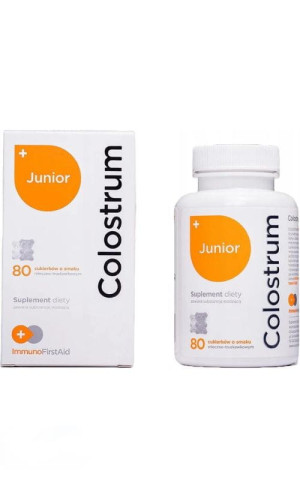 Colostrum Junior z probiotykami ImmunoFirstAid 80 żelków Colostrum Polska