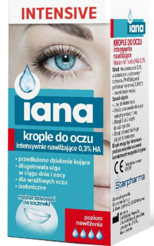 IANA Krople do oczu INTENSIVE intensywnie nawilżające 0,3% HA 10ml STARPHARMA