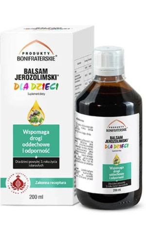 Balsam Jerozolimski dla dzieci syrop 200ml Produkty Bonifraterskie