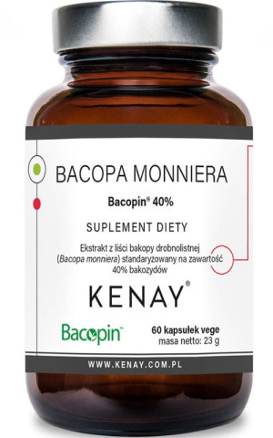 Kenay Bacopa monniera Bacopin 40% (60 kapsułek) Sabinsa