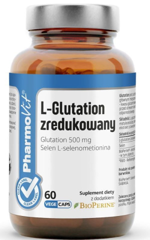 Pharmovit Clean Label L-Glutation zredukowany + selen 60 kapsułek