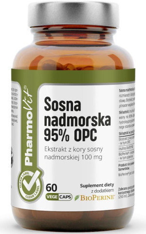 Pharmovit Clean Label Sosna nadmorska 95% OPC 60 kapsułek