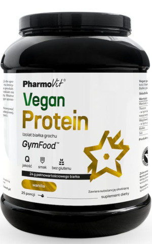 GymFood Pharmovit Vegan Protein Izolat białka grochu (wanilia) 750 g
