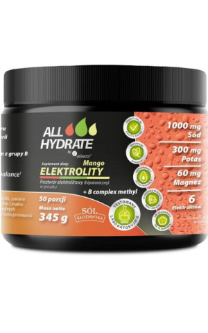 Elektrolity Mango + B-complex methyl 345g ALLHydrate
