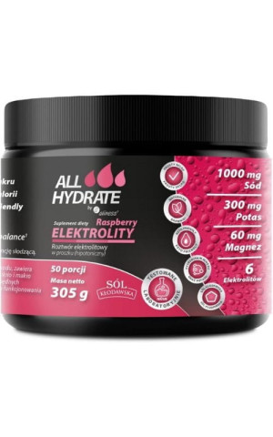 Elektrolity Raspberry 305g ALLHydrate