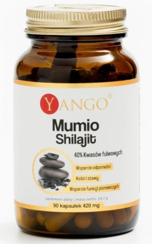 Yango Mumio Shilajit 40% kwasów fulwowych ekstrakt 330mg (90 kapsułek)
