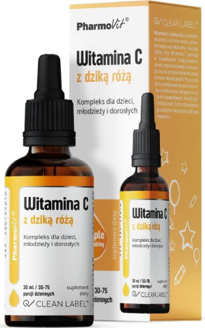 Pharmovit Witamina C z dziką różą - Kompleks dla dzieci, młodzieży i dorosłych 30 ml