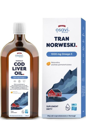 Osavi Tran Norweski 1000mg Omega 3 (Pomarańcza) 500 ml